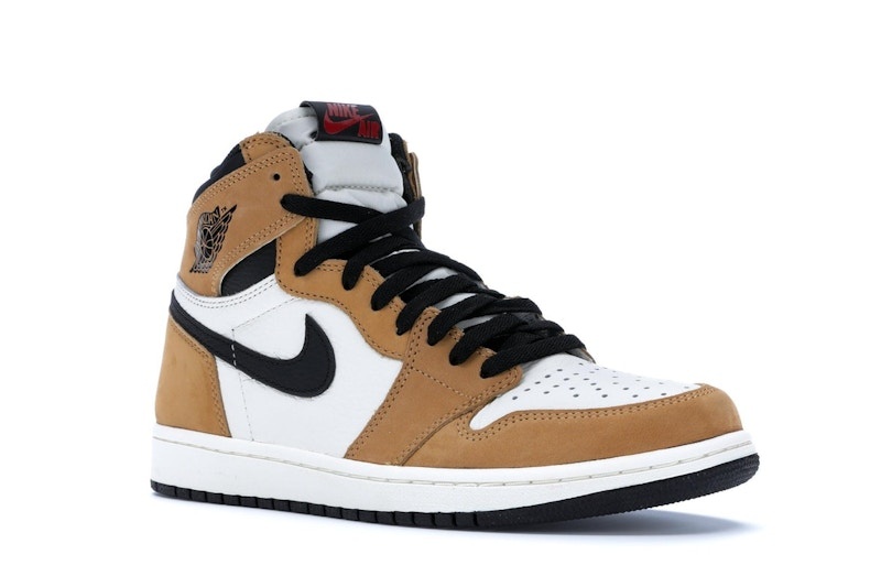 Nike Air Jordan 1 Retro High OG 'Rookie of the Year' Sneaker - Everlasting Black and Gold