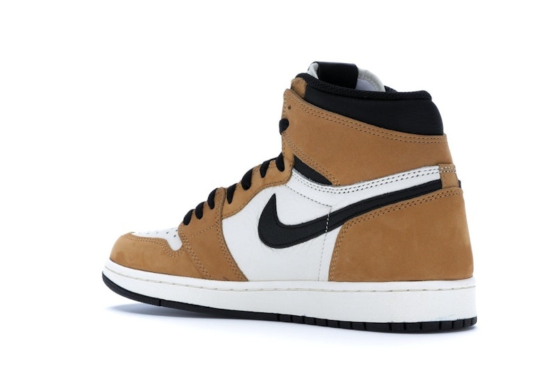 Nike Air Jordan 1 Retro High OG 'Rookie of the Year' Sneaker - Everlasting Black and Gold