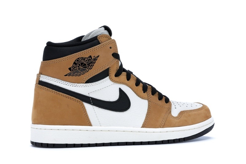 Nike Air Jordan 1 Retro High OG 'Rookie of the Year' Sneaker - Everlasting Black and Gold